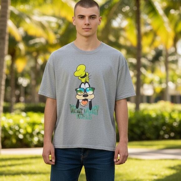 Disney Parks Other - Walt Disney World Parks Goofy Sunglasses Graphic Tee Gray Large